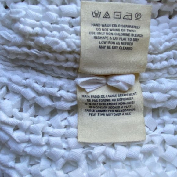 Anthropologie Moth Braided White Top Mock Neck Sleeveless Top Size Medium NWT - Picture 12 of 12